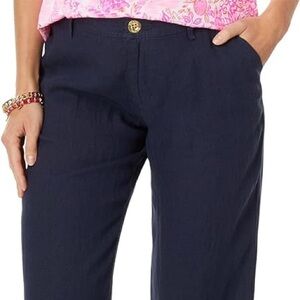 Lilly Pulitzer Breeta Linen Trousers, NWT, sz. 6